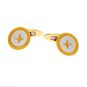 Boutons de manchettes or jaune