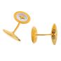 Boutons de manchettes or jaune 