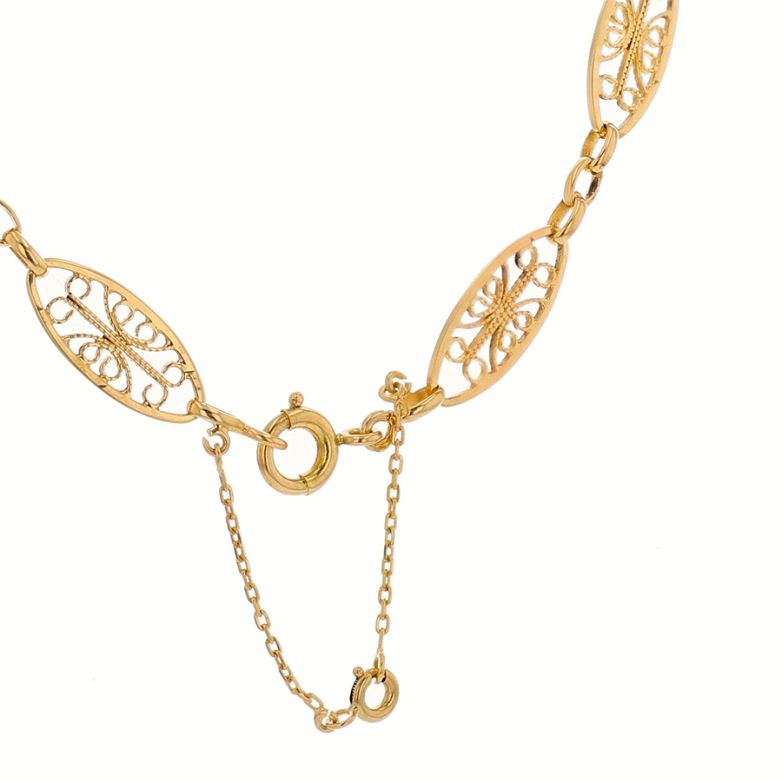Collier maille filigrane or jaune 
