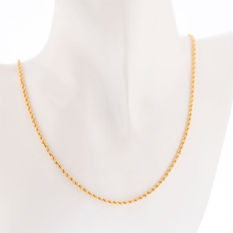 Chaine maille corde or jaune 
