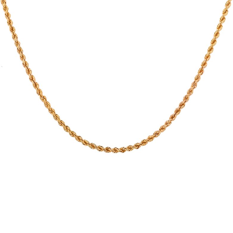 Chaine maille corde or jaune