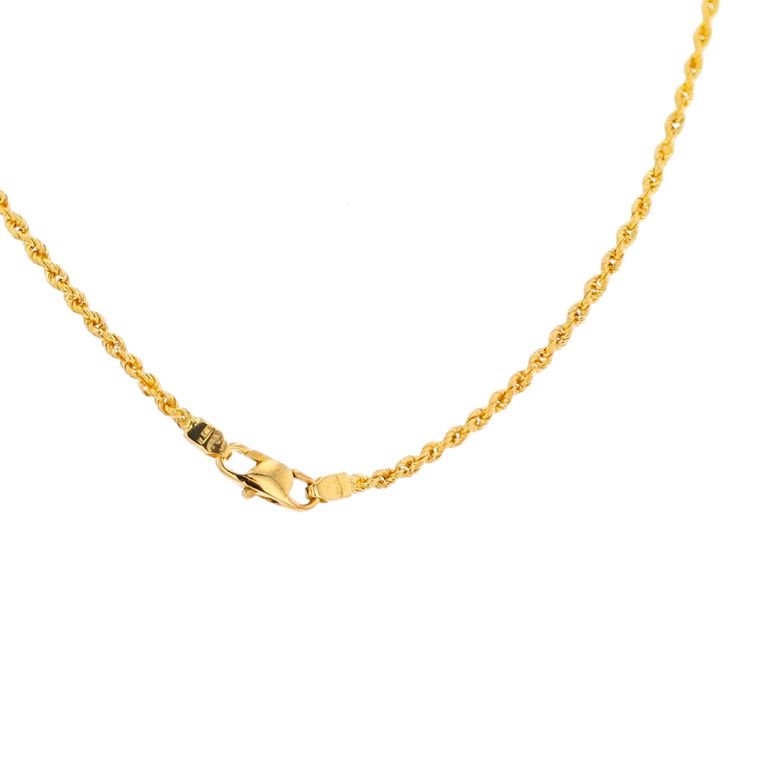 Chaine maille corde or jaune 