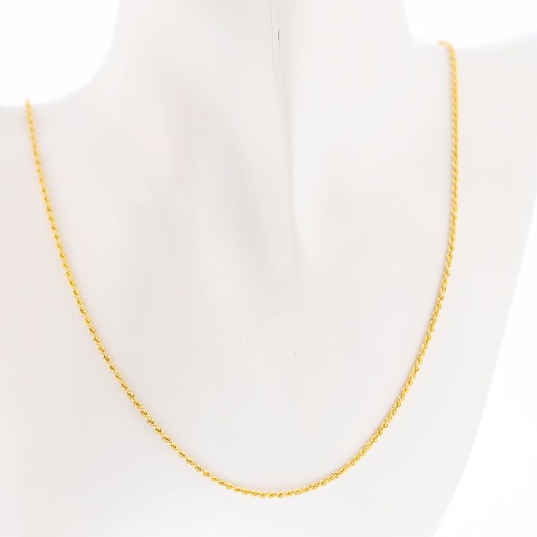 Chaine maille corde or jaune 