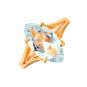 Bague or jaune aigue-marine