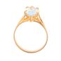 Bague or jaune aigue-marine 