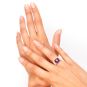 Bague or jaune Améthystes 