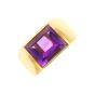 Bague or jaune Améthystes