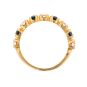 Alliance or jaune saphir et diamant(s) 