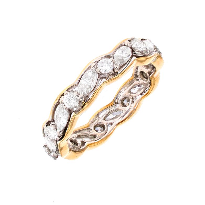Alliance or gris diamant (s) 