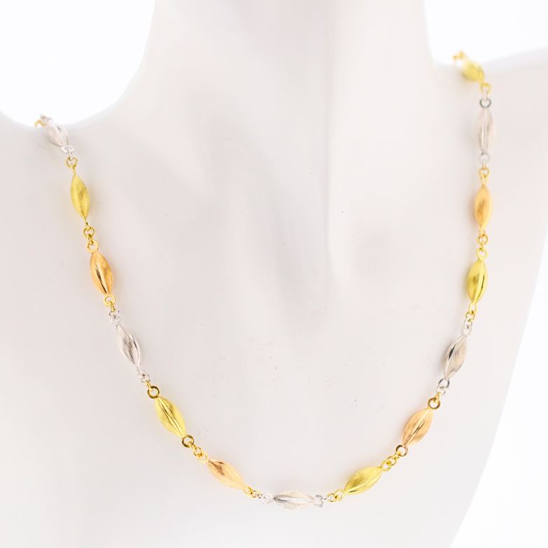 collier or jaune, rose, blanc 