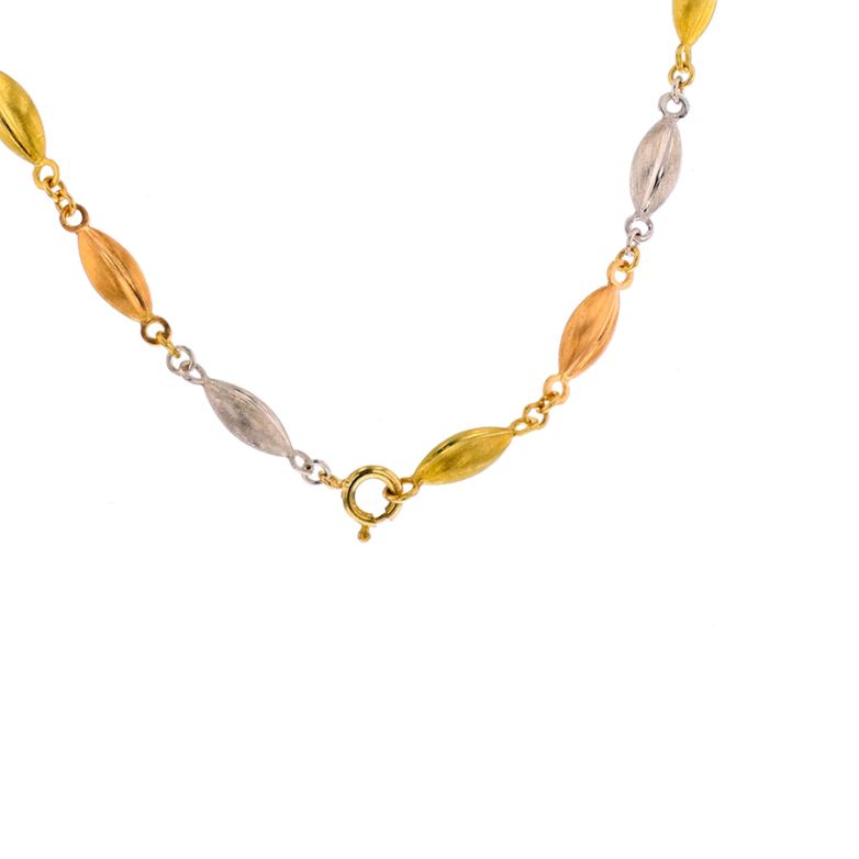 collier or jaune, rose, blanc 