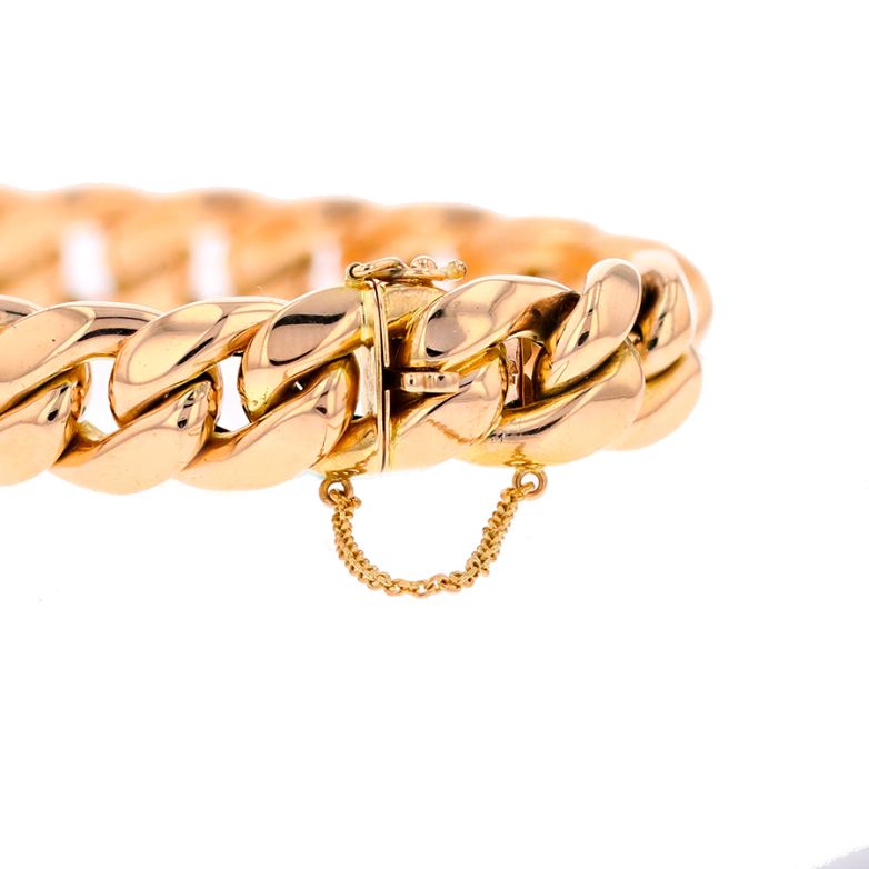 Bracelet maille gourmette or jaune 