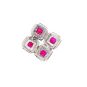 Pendentif or gris rubis et diamant(s) 