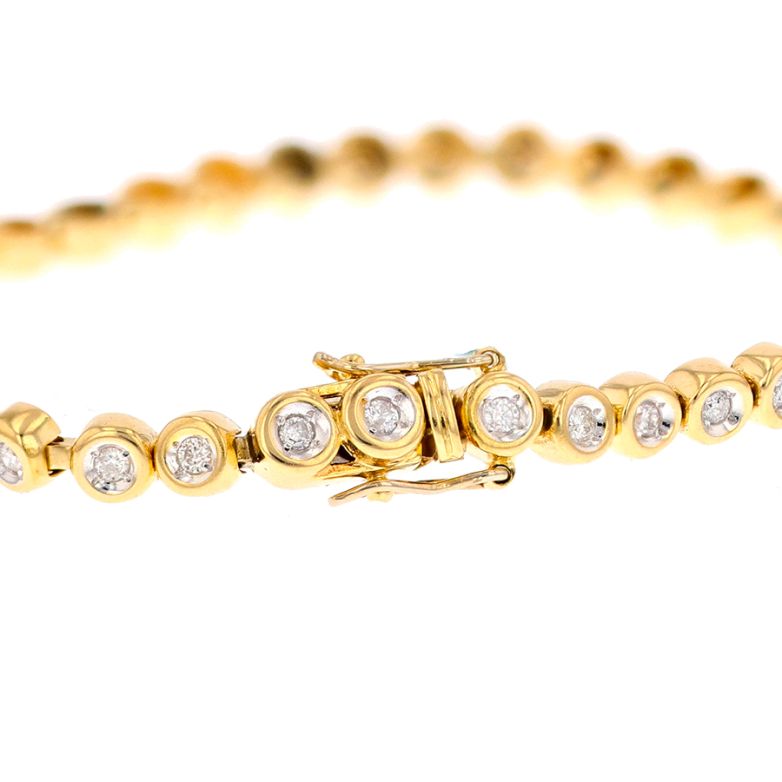 Bracelet or jaune diamant (s) 
