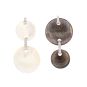 boucle d'oreille or gris diamant 