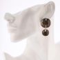 boucle d'oreille or gris diamant 