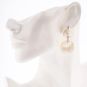 boucle d'oreille or gris diamant 