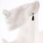 Boucles d'oreilles or gris diamant,P.fine 
