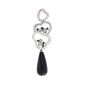 pendentif or gris diamant , pierres fines
