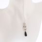 pendentif or gris diamant , pierres fines