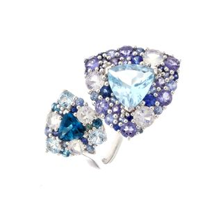 Bague or gris Pierres fines
