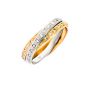 Alliance or jaune, rose, blanc diamant (s)
