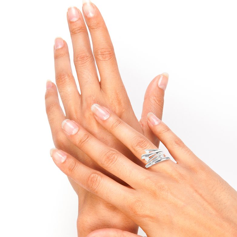 Bague or gris diamant (s) 