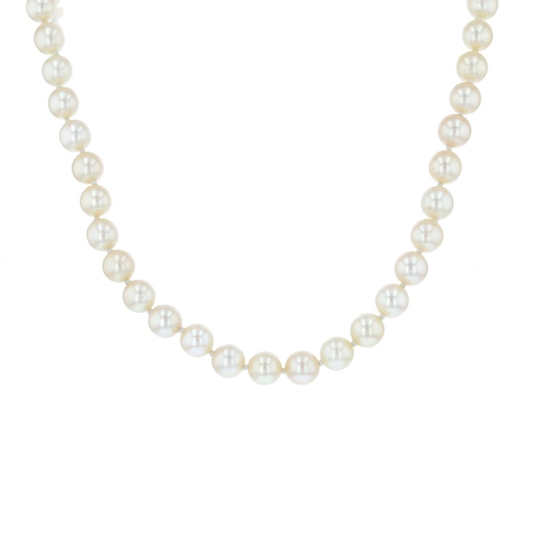 Yellow Gold Pearl Choker...