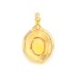 Pendentif or jaune Citrines 