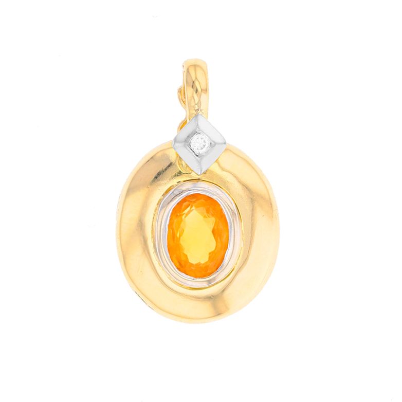 Pendentif or jaune Citrines