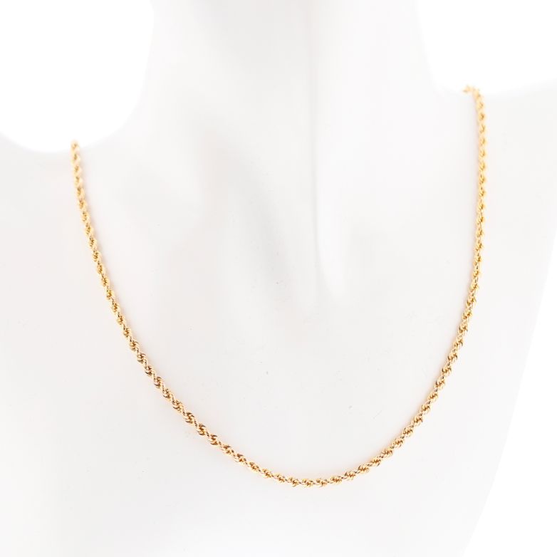 Chaine maille corde or jaune 
