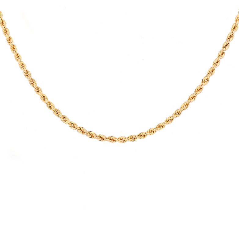 Chaine maille corde or jaune