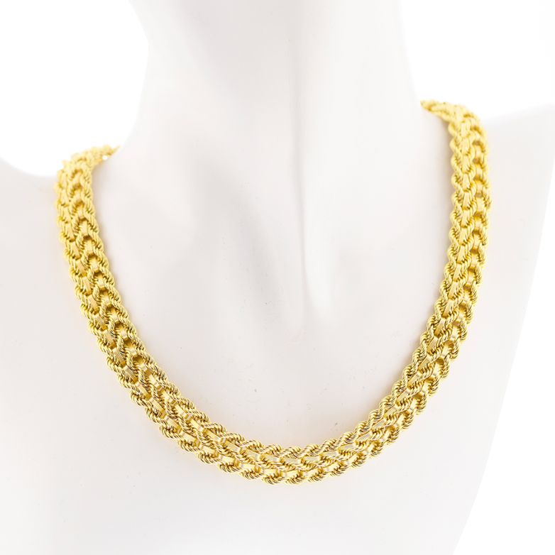 collier or jaune Vintage 