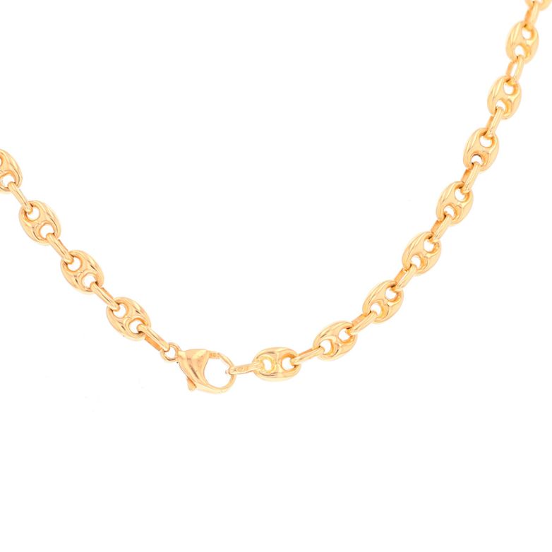 Chaine grain de café or jaune 