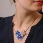 collier or gris diamant (s) signé avec cristal Baccarat