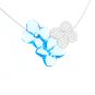 collier or gris diamant (s) signé avec cristal Baccarat