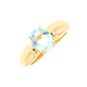 Bague or jaune aigue-marine