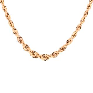 Collier maille corde or jaune