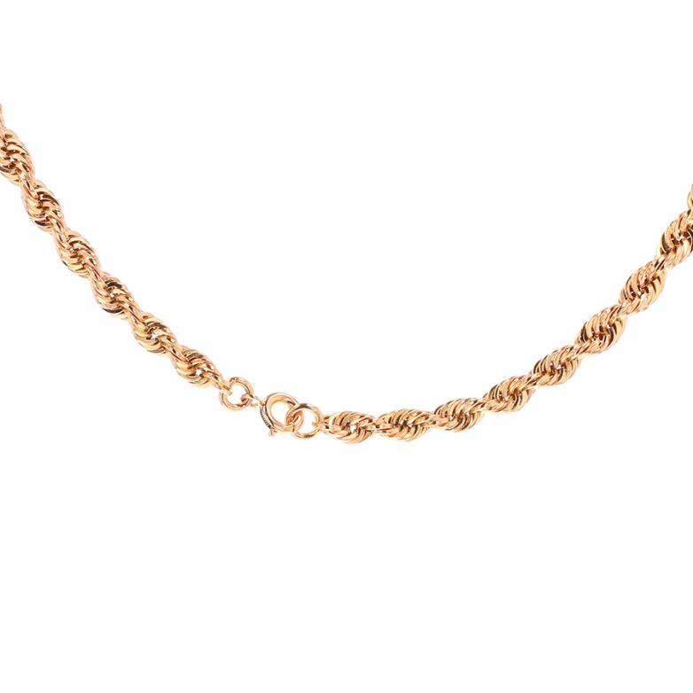 Collier maille corde or jaune 
