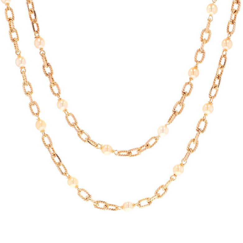 collier or jaune Perle 