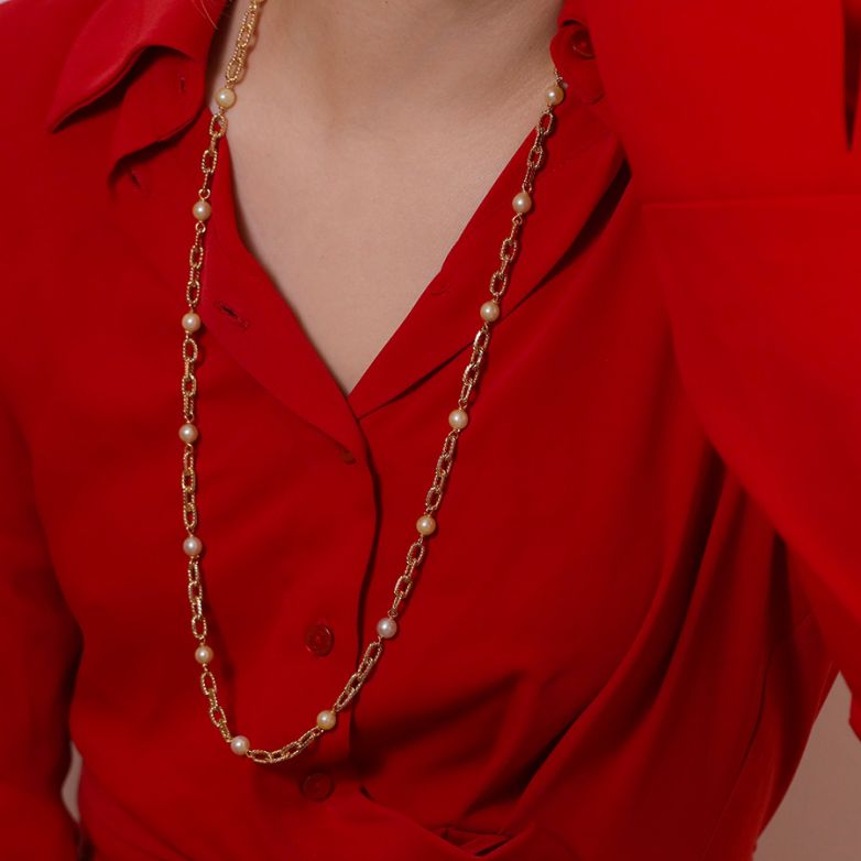 collier or jaune Perle 