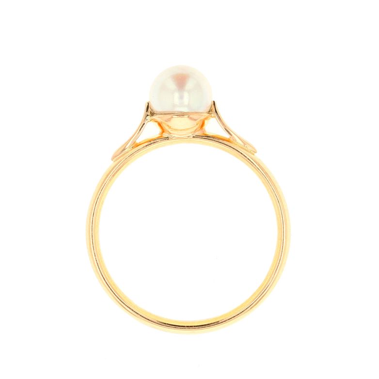 Bague or jaune Perle 