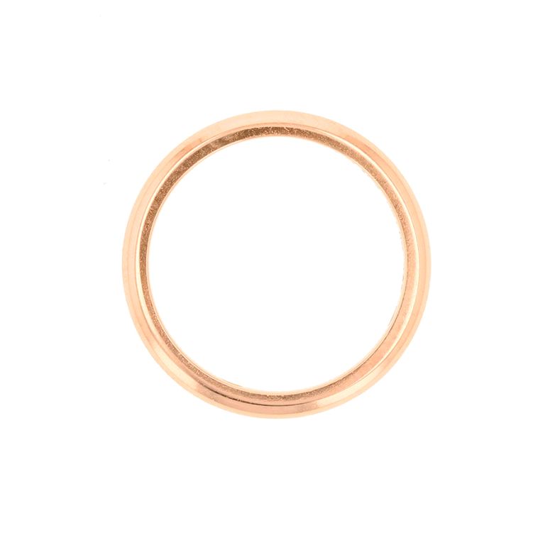 Alliance or rose diamant (s) signé 