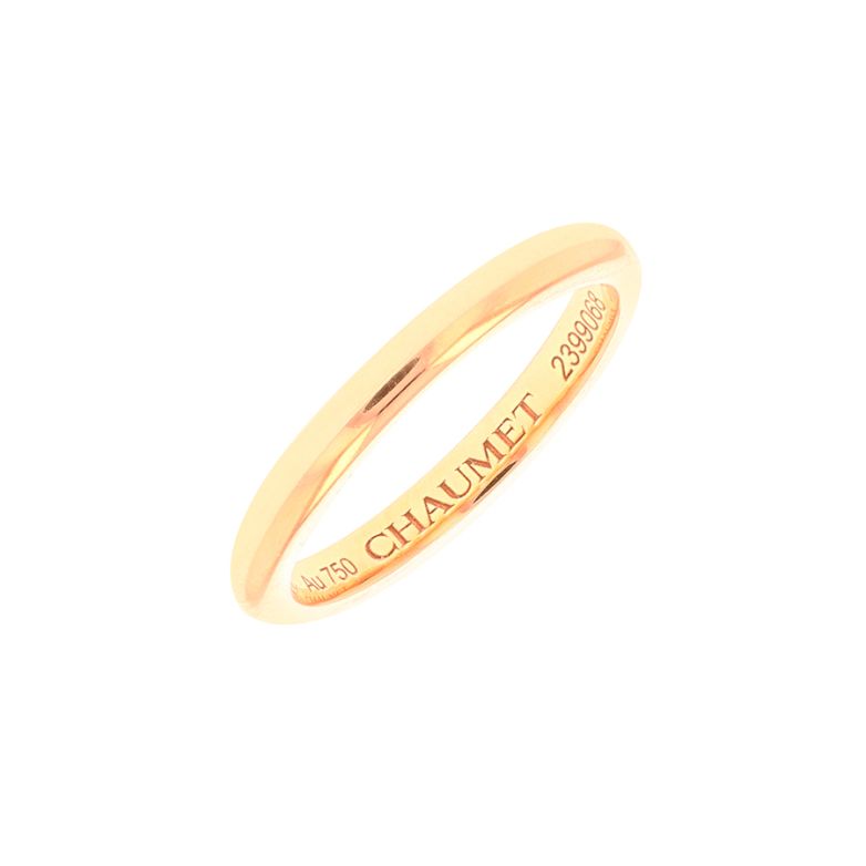 Alliance or rose diamant (s) signé