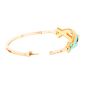 Bracelet jonc rigide 2 ors Pierres fines 