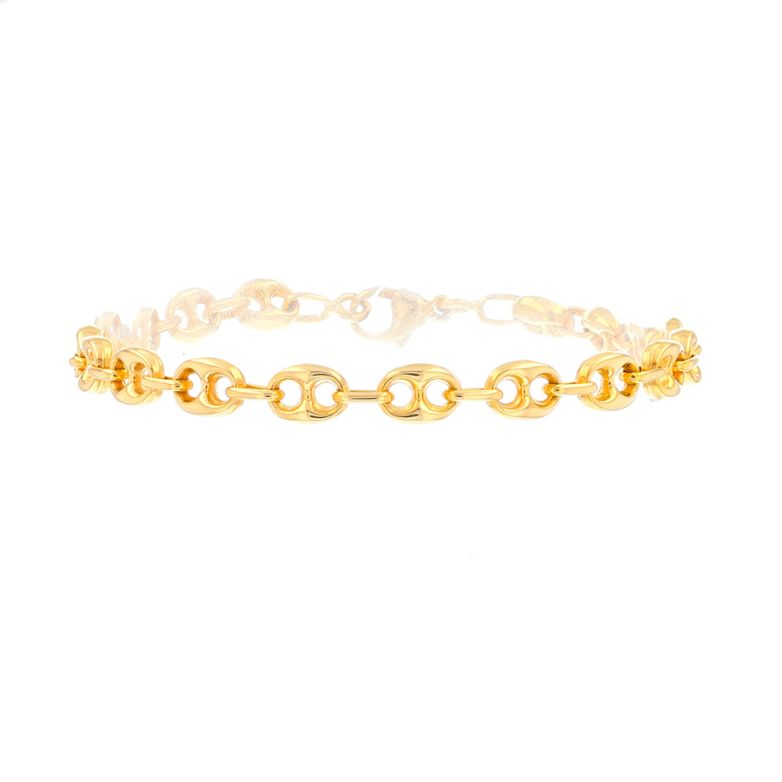 Bracelet grain de café or jaune