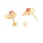 Boucles d'oreilles or bicolore Rubis 
