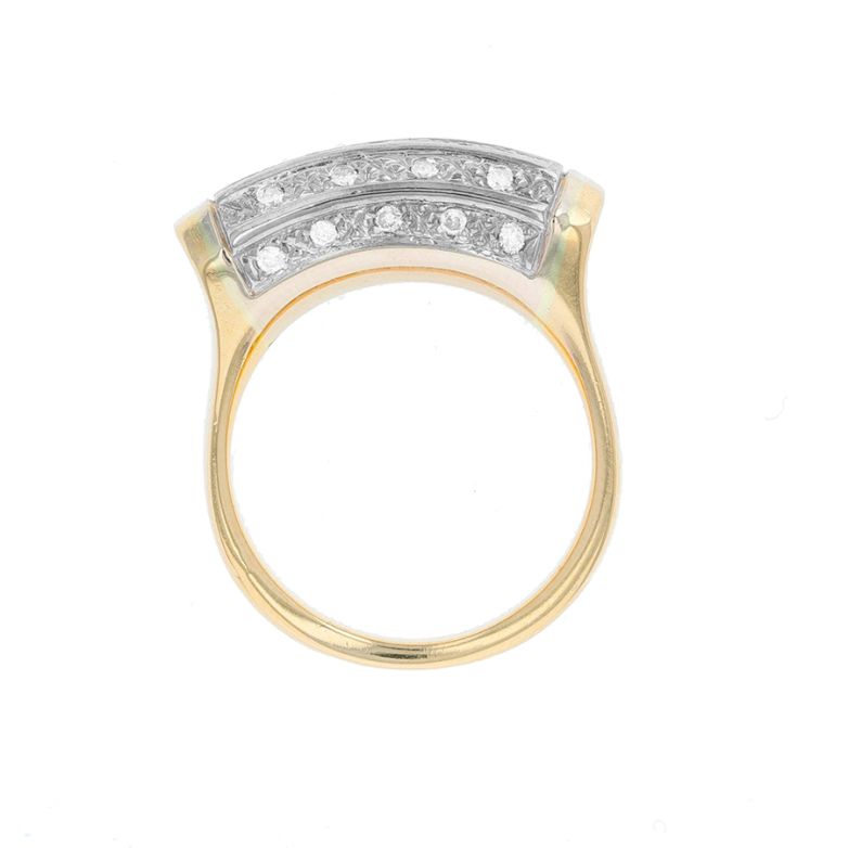 Bague or bicolore diamant (s) 