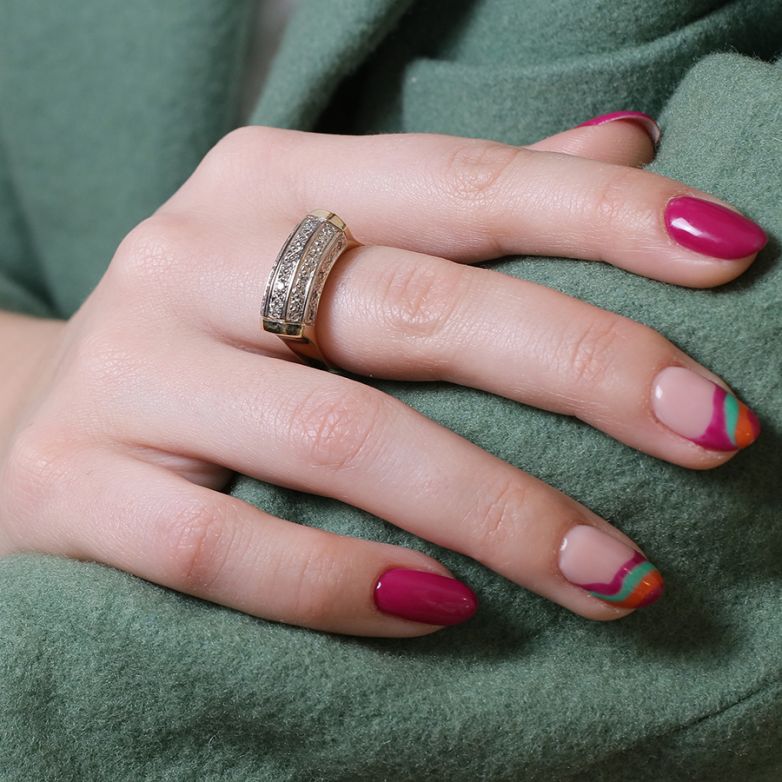 Bague or bicolore diamant (s) 