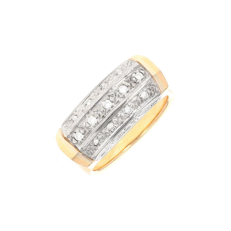 Bague or bicolore diamant (s)